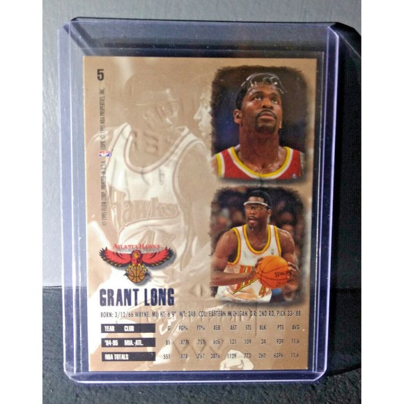 1995-96 Grant Long Fleer Ultra Gold Medallion #5 Basketball Card - Picture 2 of 2